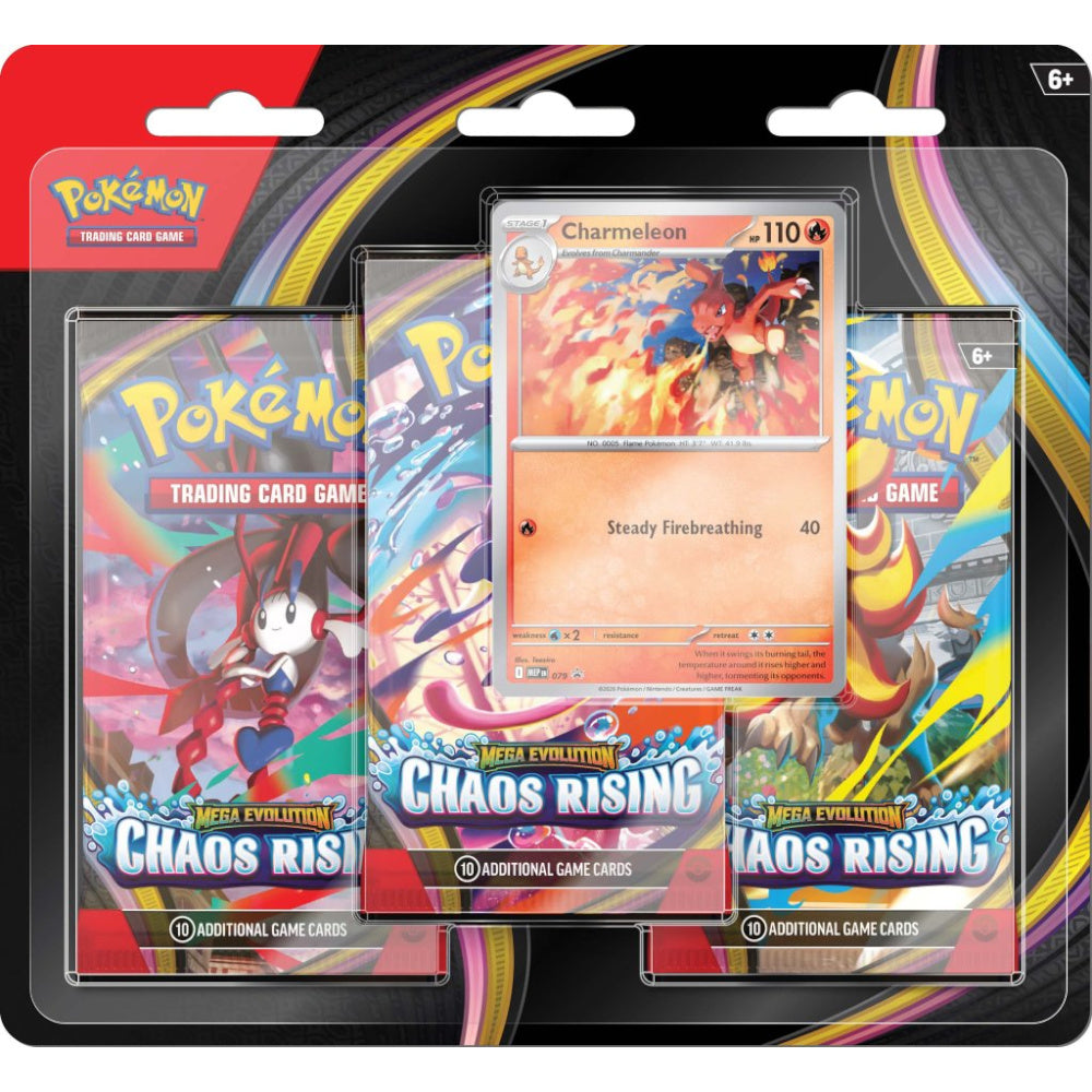 Pokémon TCG Mega Evolution Chaos Rising 3 Booster Blister Preorder, Ship on May 22, 2026