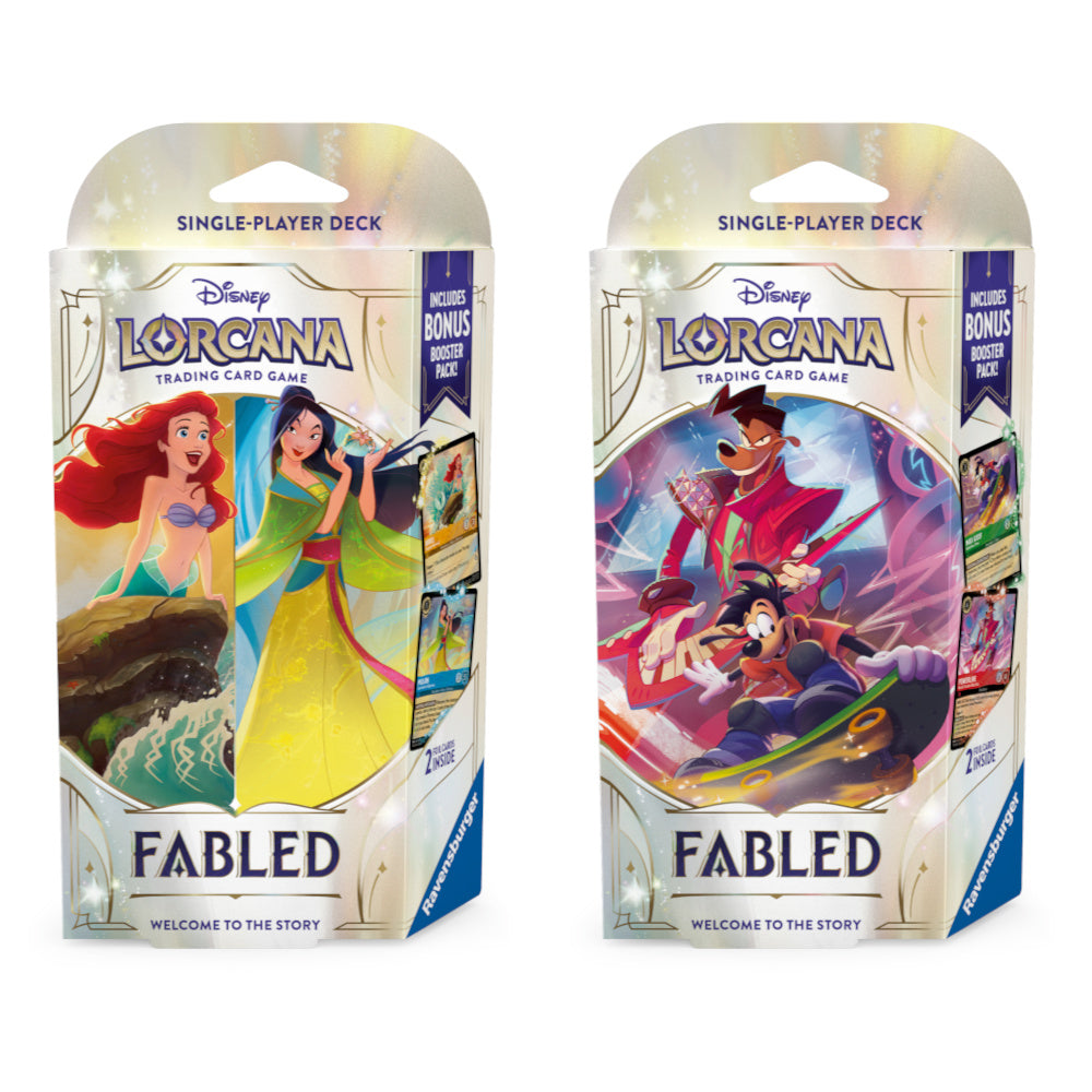 Disney TCG Lorcana S9 Fabled Single-Player Deck (One of each) Preorder, ship on August 29, 2025