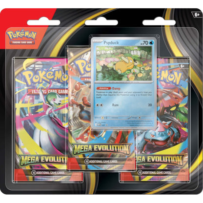 Pokémon TCG Mega Evolution Three Booster Blister Preorder, ship on September 26, 2025