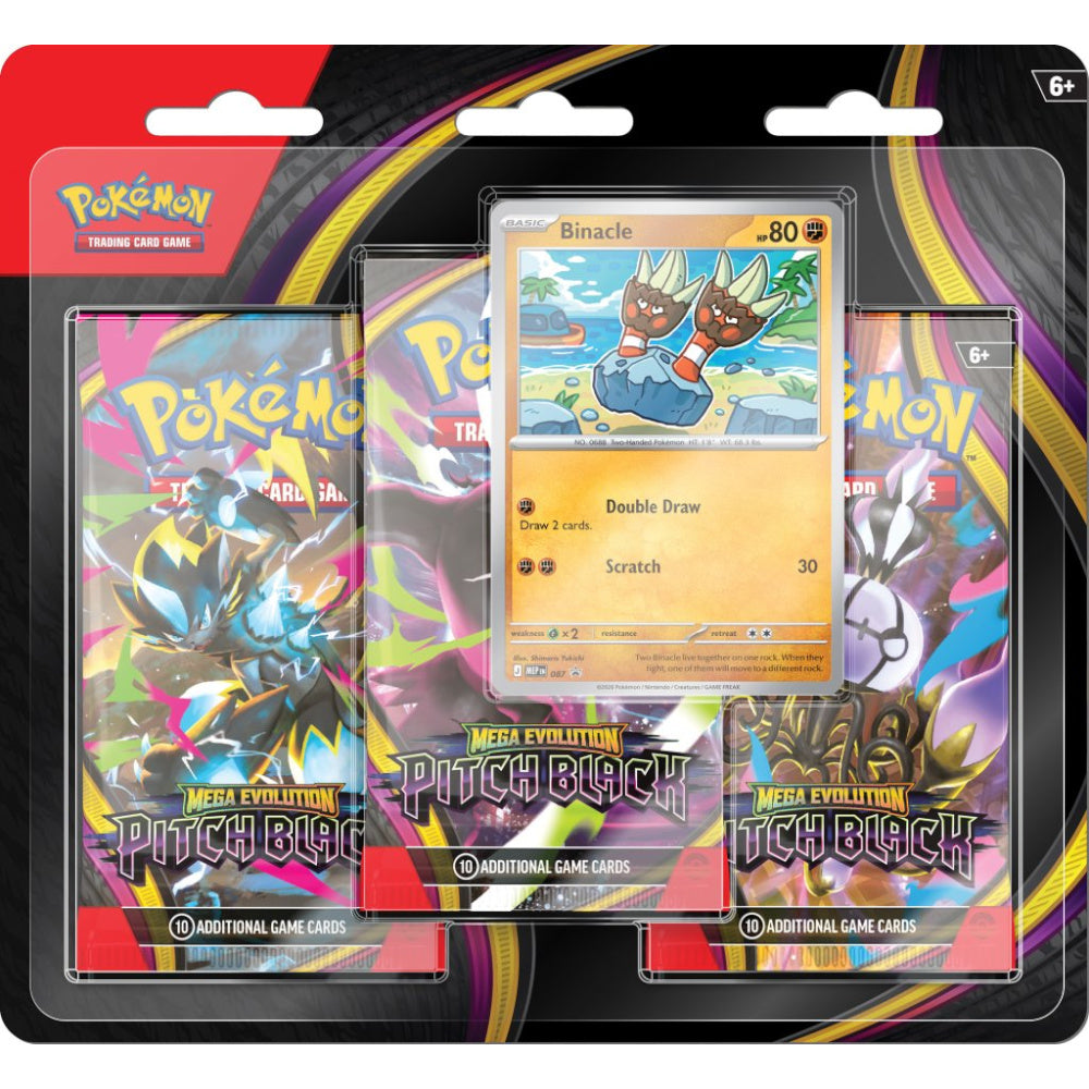 Pokémon TCG Mega Evolution Pitch Black 3 Booster Blister Preorder, Ship on July 17, 2026