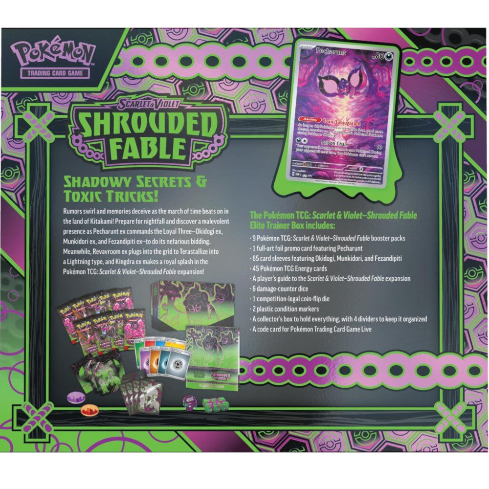 Pokémon TCG Scarlet Violet Shrouded Fable Elite Trainer Box ship on 2nd August 2024