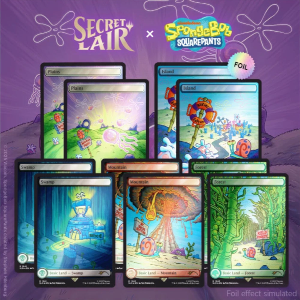 Secret Lair x SpongeBob Squarepants Lands Under the Sea (Rainbow Foil)