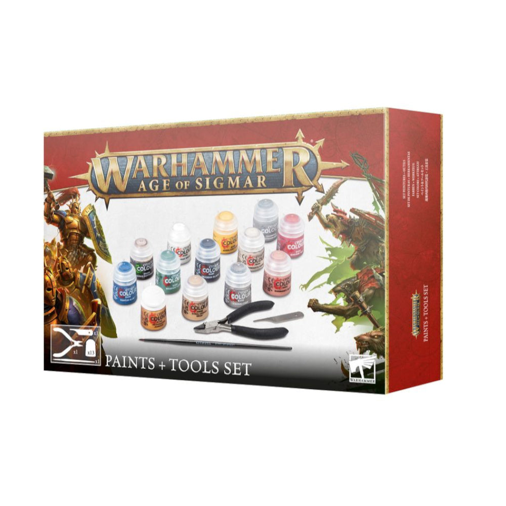 80-17 Warhammer Age of Sigmar: Paints + Tools Set